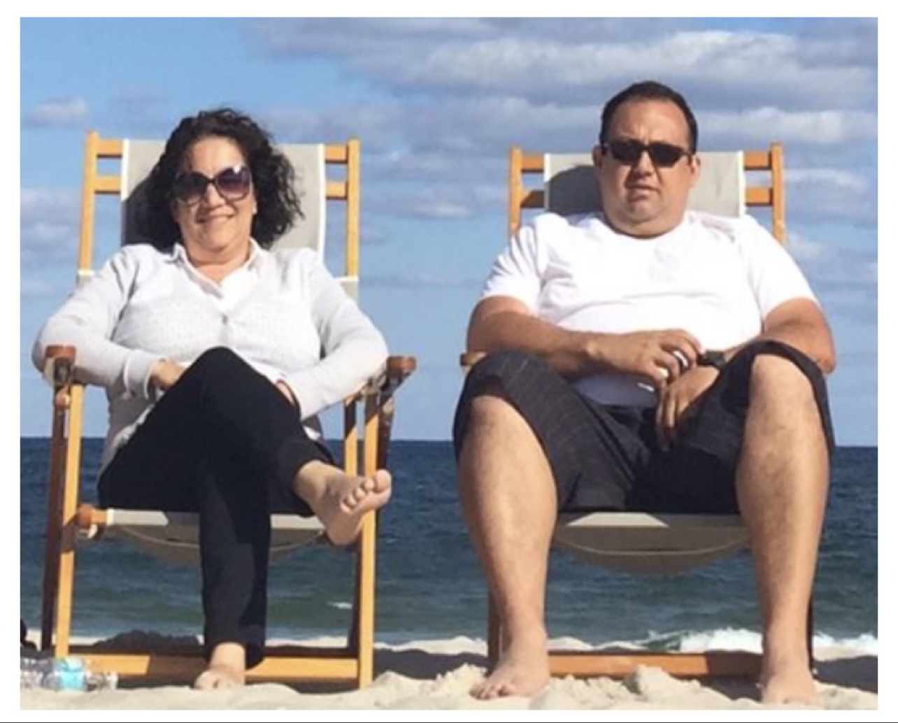 Jairo y Liliana en la playa
